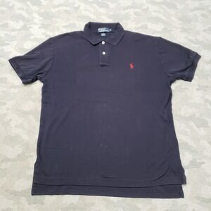 Polo Ralph Lauren Polo Shirt Mens Medium Blue Short Sleeve Casual